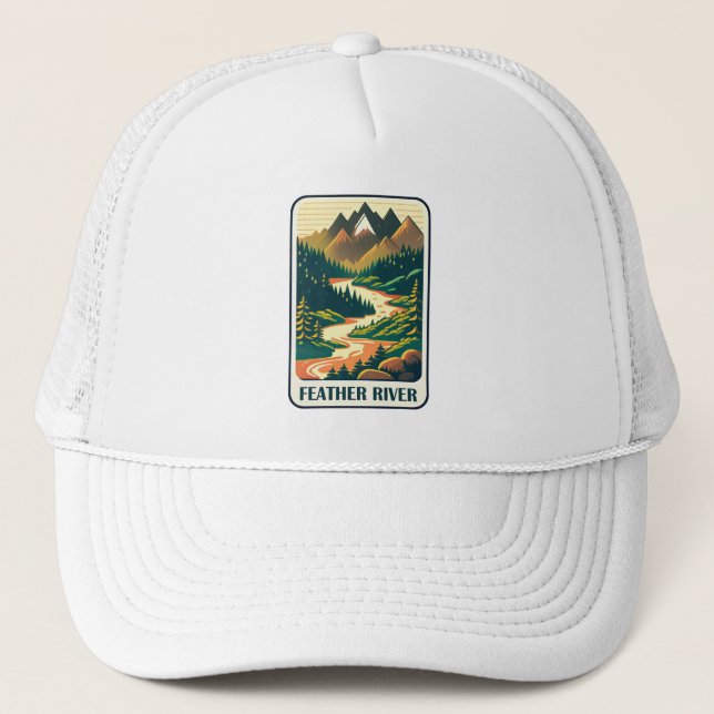 Feather River California Colors Trucker Hat (Front)