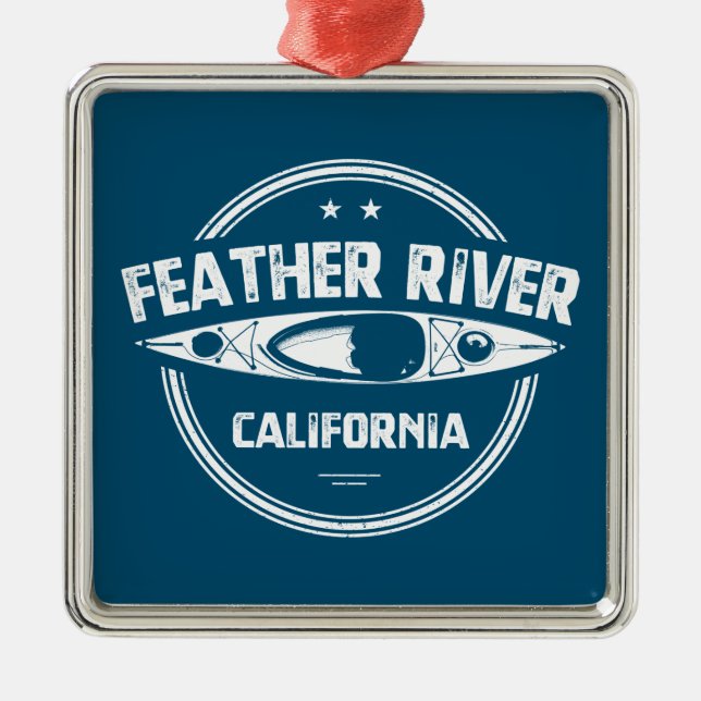 Feather River, California Metal Ornament (Front)