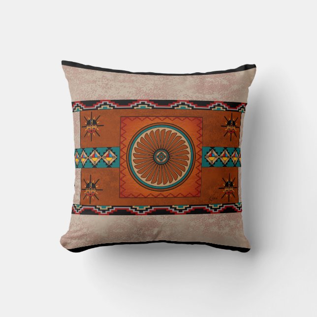 Feather Round Throw Pillow (Front)