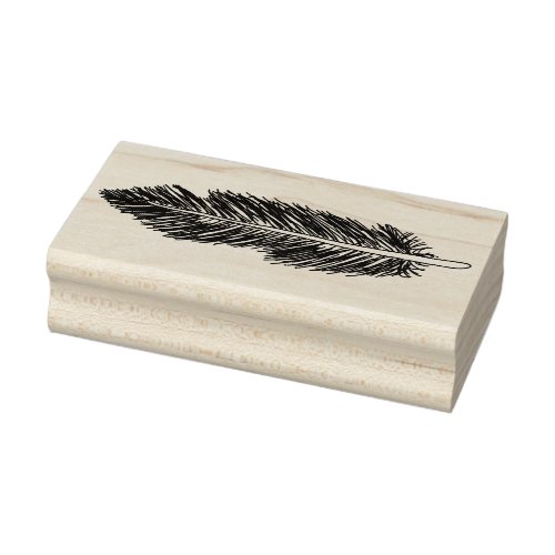 Feather  rubber stamp