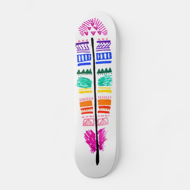 Feather Skateboard. Skateboard Deck (Front)