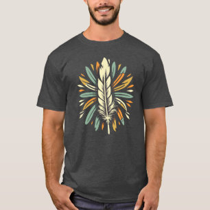 Feather Southwest Warrior Indian Tribal Art T-Shirt
