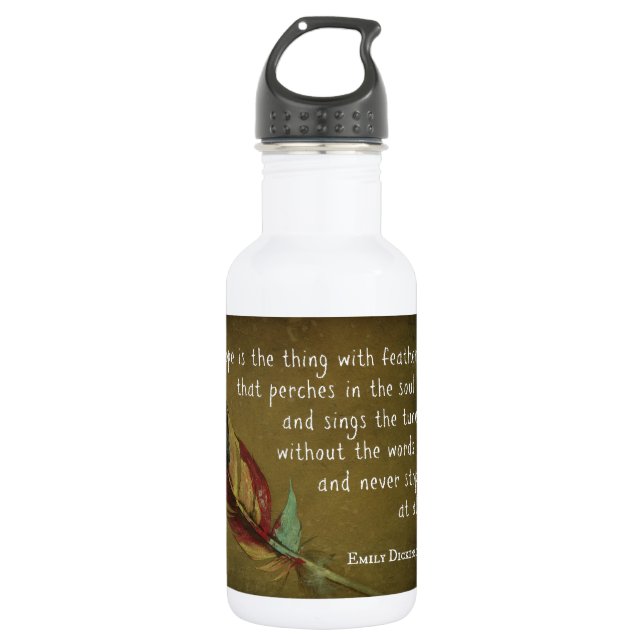 Feather Stainless Steel Water Bottle (Front)
