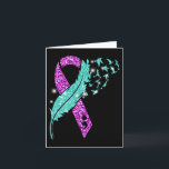 Feather Suicide Prevention Awareness You Problem P Card<br><div class="desc">Feather Suicide Prevention Awareness You Problem Purple Teal 1</div>