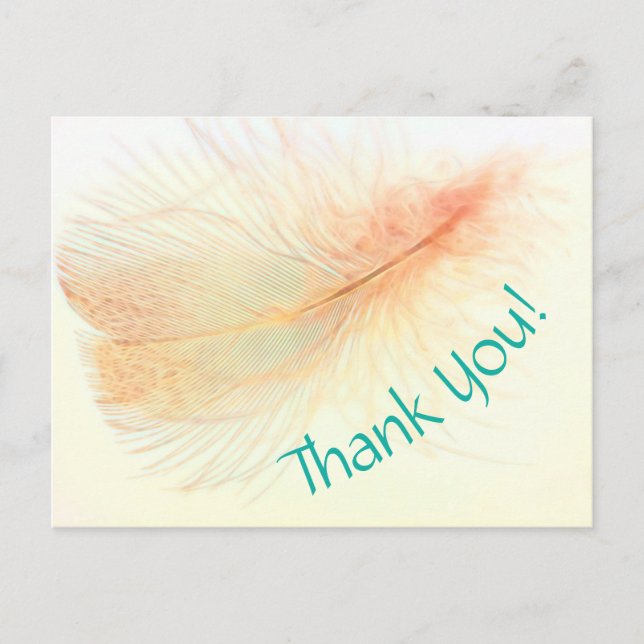 Feather Thank You Postcard (Front)