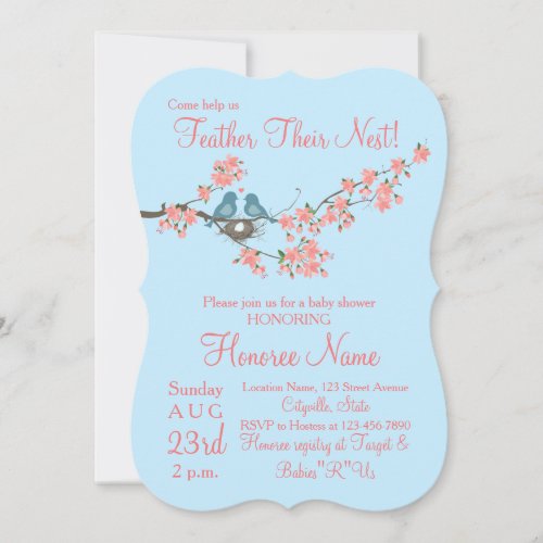 Feather Their Nest Little Birds Shower Invite