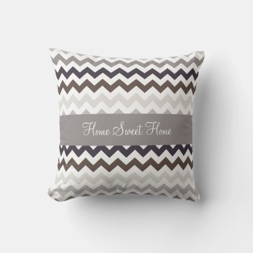 Feather Tones Chevron Throw Pillow