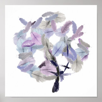 Feather Tree Art Poster