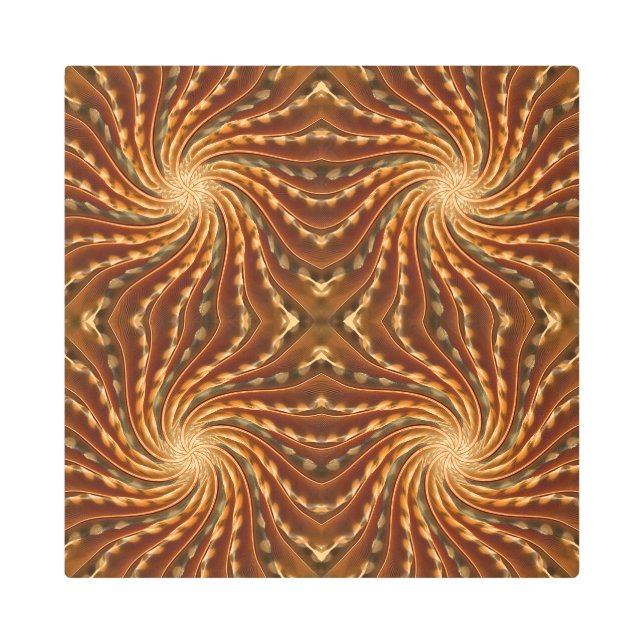 Feather Twirl Metal Print (Front)