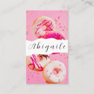 Feather Vector Seamless Vintage Donuts Business Ca Card
