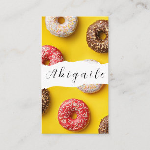 Feather Vector Seamless Vintage Donuts Business Ca Card