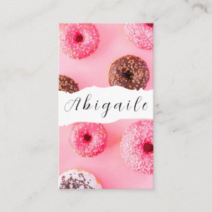 Feather Vector Seamless Vintage Donuts Business Card