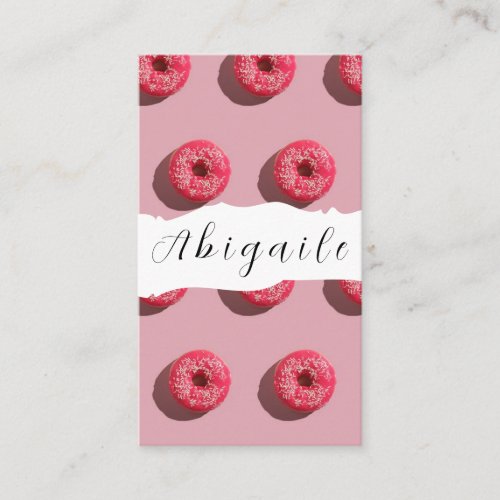 Feather Vector Seamless Vintage Donuts  Business Card