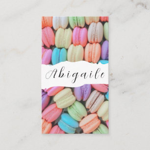 Feather Vector Seamless Vintage Macarons Business Business Card