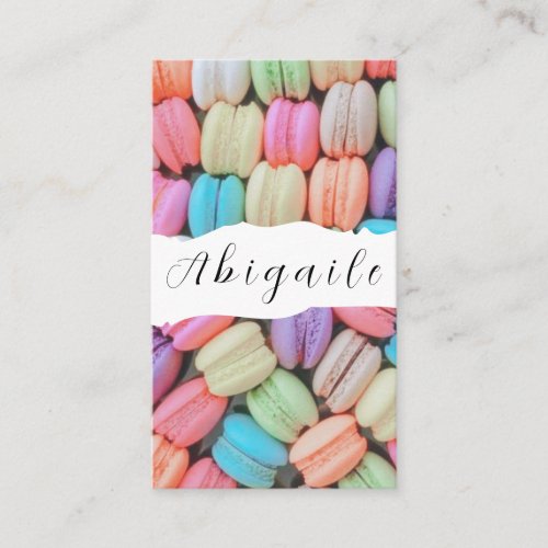 Feather Vector Seamless Vintage Macarons Business  Business Card