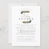 Feather Watercolor Baby Shower Invitation (Front)