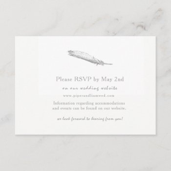 Feather Wedding Response Card by Apostrophe_Weddings at Zazzle