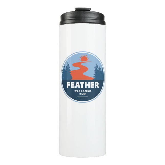 Feather Wild And Scenic River Thermal Tumbler (Front)