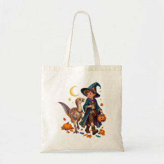 Feather Wizard & Kulindadromeus Halloween  Tote Bag