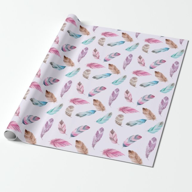 feather wrapping paper (Unrolled)