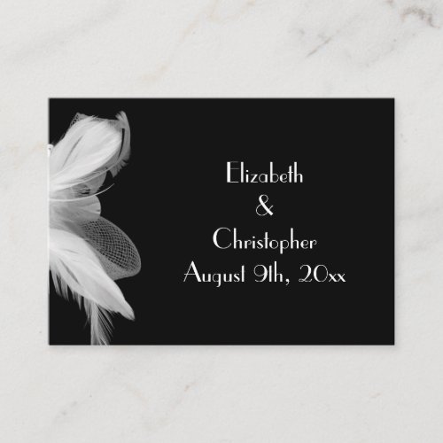 Feathered 1920's Place Card Business Card