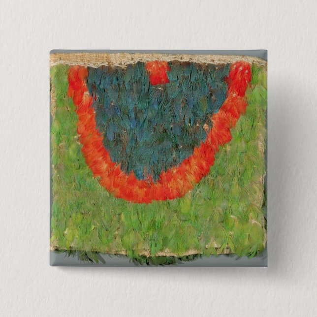 Feathered cape pinback button (Front)