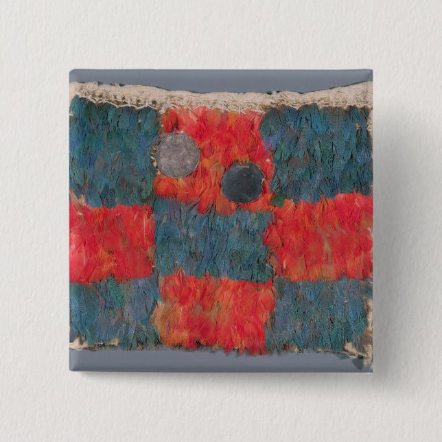 Feathered cape pinback button (Front)