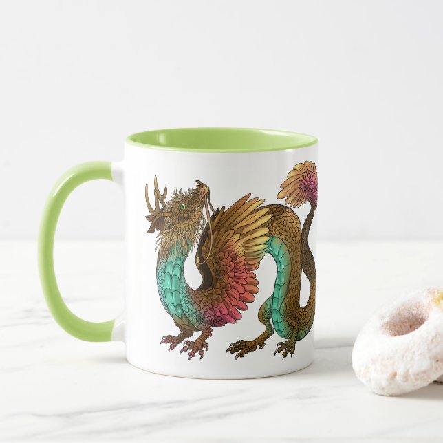 Feathered Dragon Mug (With Donut)