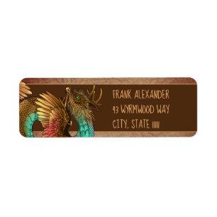 Feathered Dragon Return Address Label