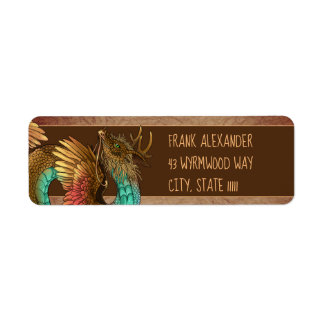 Feathered Dragon Return Address Label