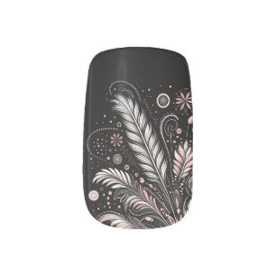 Feathered Elegance Minx Nail Art