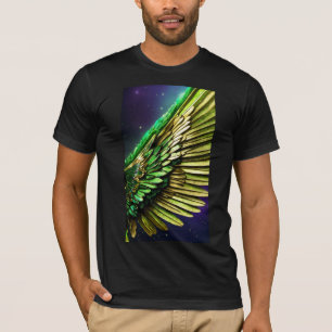 Feathered Elegance: Peacock-Inspired T-Shirt. T-Shirt