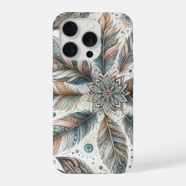 Feathered Flower Iphone Case (Back)