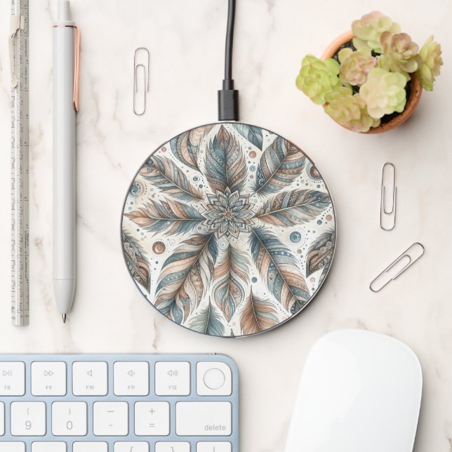 Feathered Flower Wireless Charger (Desk)