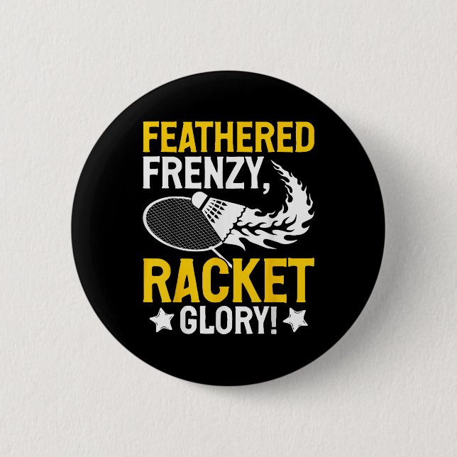 Feathered Frenzy, Racket Glory! Badminton Player S Button (Front)