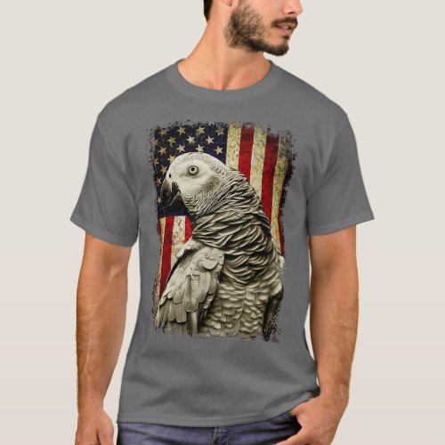 Feathered Friend Chic African Grey Parrot Tee for 