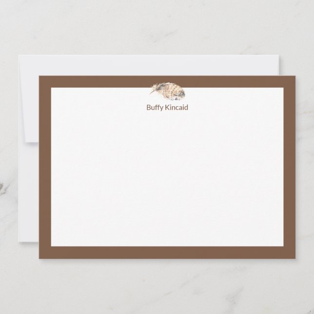 Feathered Friend Toffee Brown Personalized Save The Date (Front)