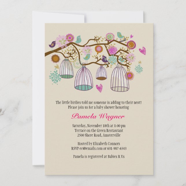 Feathered Friends Fall Invitation (Front)