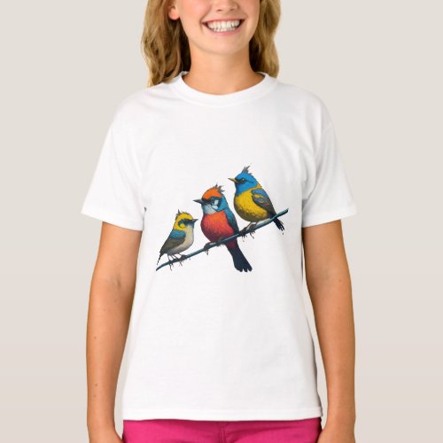 Feathered Friends on the Line T_Shirt