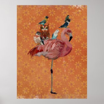 Feathered Friends Poster by Greyszoo at Zazzle