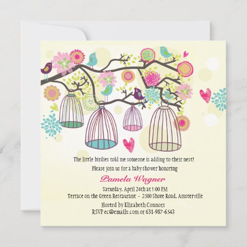 Feathered Friends Spring Invitation