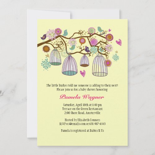 Feathered Friends (Yellow) Invitation