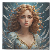 Feathered Grace: A Nymph's Ethereal Portrait