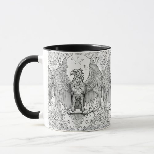 Feathered Guardian Eagle Tattoo Ceramic Mug Mug