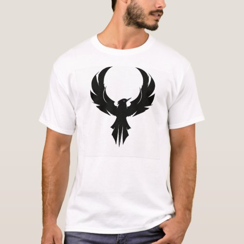 Feathered Harmony Tee Mens Avian_Inspired Print T_Shirt