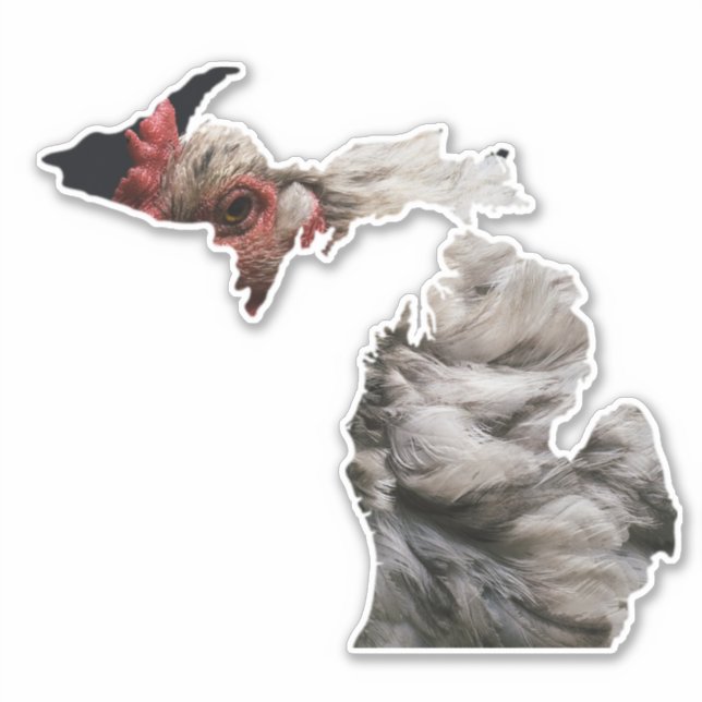  Feathered Michigan Sticker (Front)