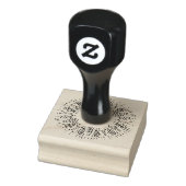 Feathered Monogram Rubber Stamp (Stamp)