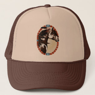 Feathered Paint Horse Oval Hat
