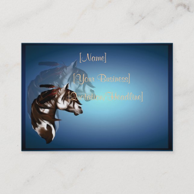 Feathered Paint Horse profilecard_chubby_horizo... Business Card (Front)