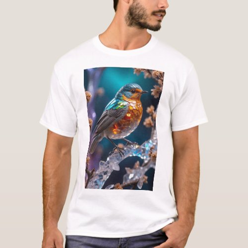 Feathered Serenade Avian Elegance T_Shirt Collect